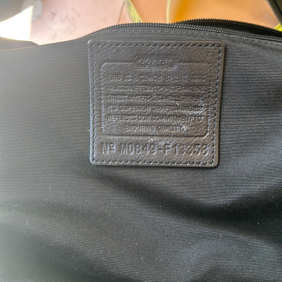 COACH SIGNATURE F13358 Grey & Black CANVAS LEATHER HOBO BAG - Picture 6 of 6